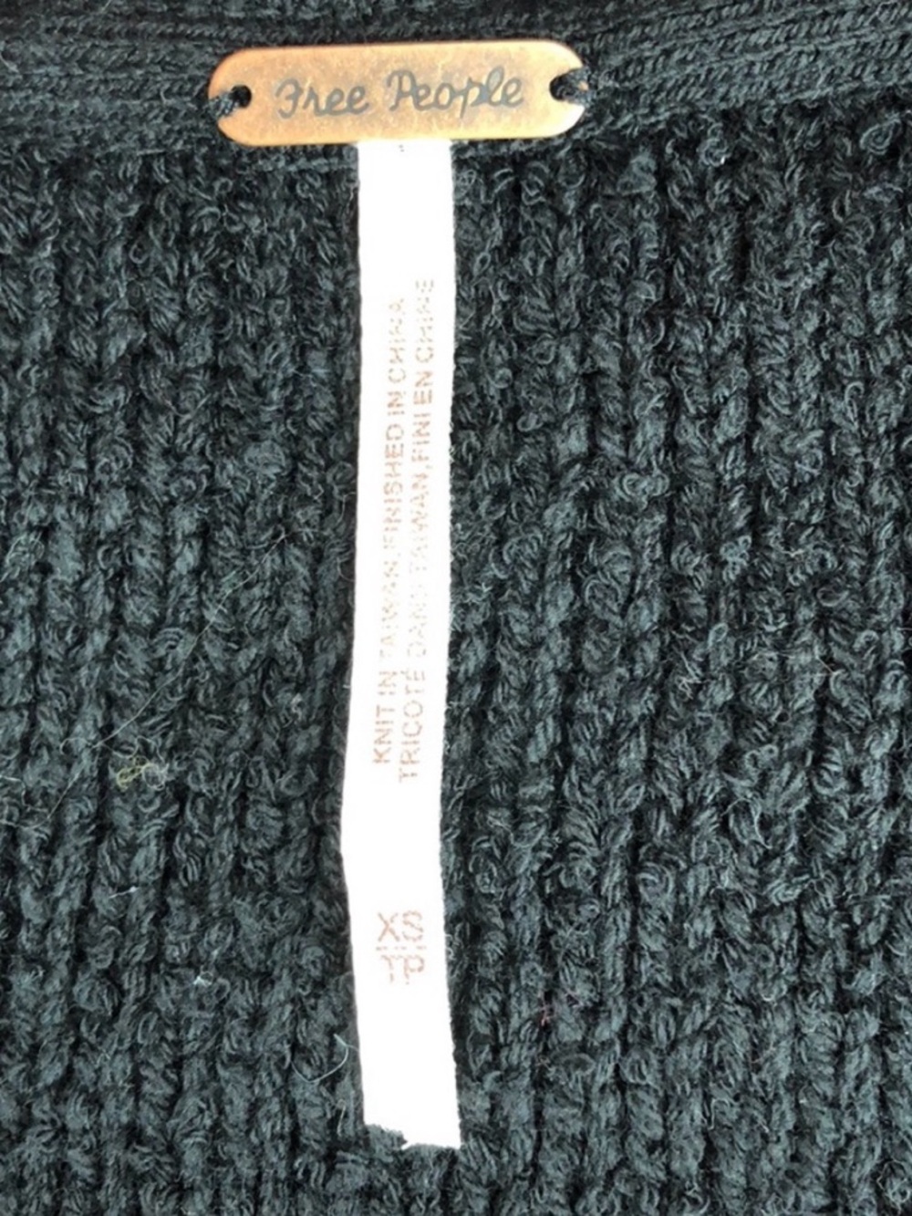 Free People Southport Beach Cardigan Black Mauve Color-Block Striped Oversized - Picture 6 of 7